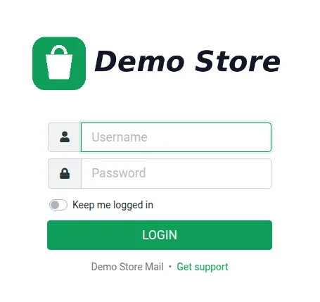 A branded webmail login page